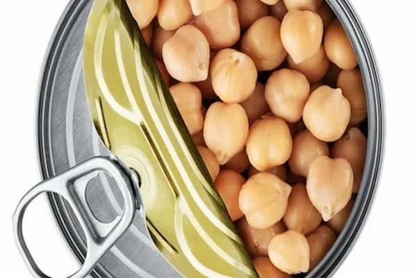 تصویر 2 از کنسرو نخود سفید گیاهی با قوطی فلزی